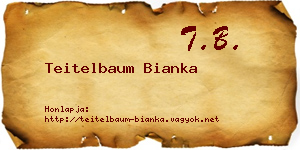 Teitelbaum Bianka névjegykártya
